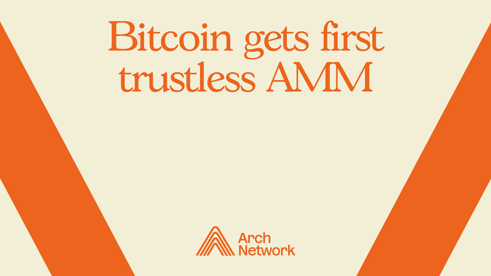 Bitcoin gets first trustless AMM + cross-chain stable swaps with Arch unlocks
